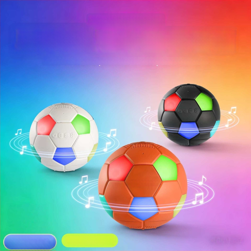 Kružni Bluetooth zvučnik u nogometnom stilu s RGB osvjetljenjem, prenosni stolni zvučnik za vanjsku upotrebu