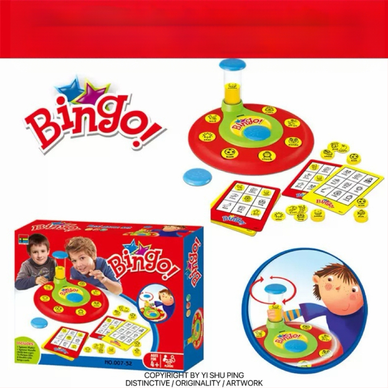 Stolna interaktivna igra za više igrača: bingo s okretajućim kolom i engleskim brojevima