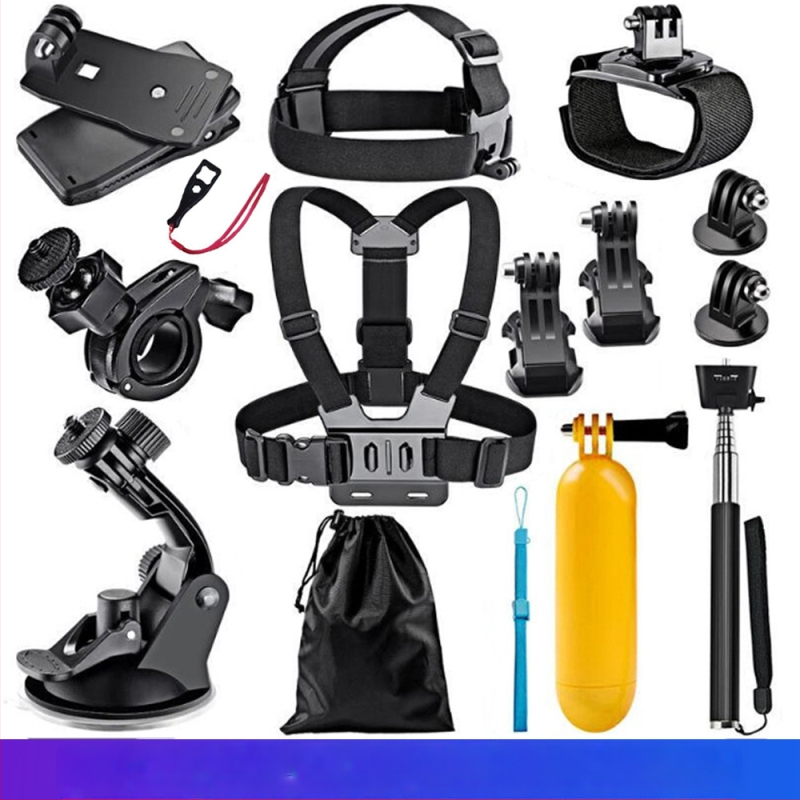 GoPro pribor za akcijsku kameru, 14-u-1 set, čvrsti nosač za vožnju na otvorenom biciklom