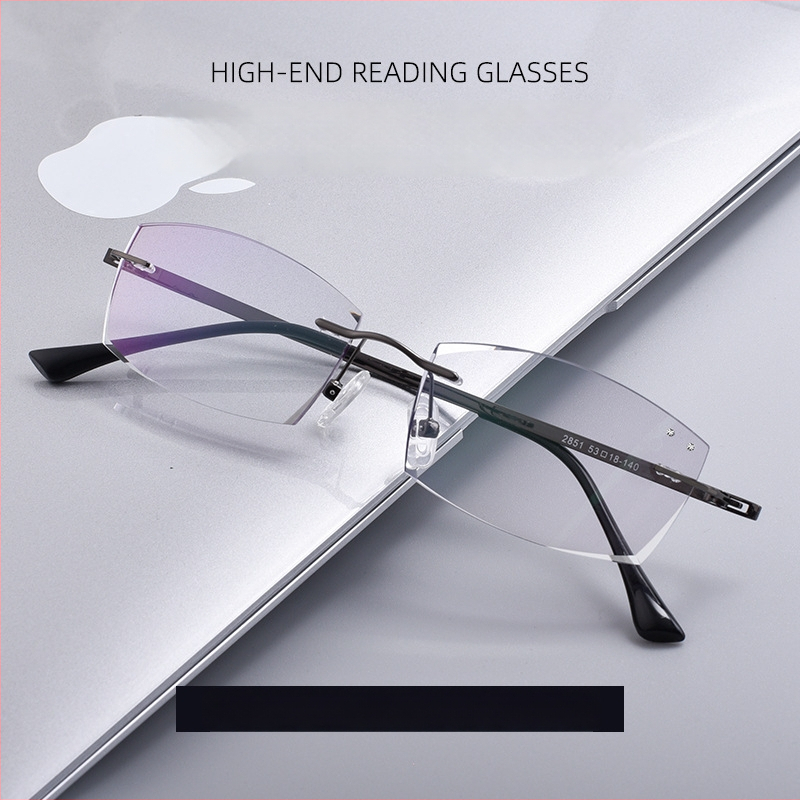 Rimless presbiopijske naočale s filtrom protiv plavog svjetla, ultra lagane, visoke rezolucije za starije osobe