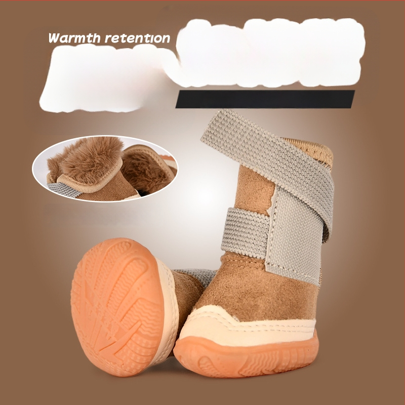 Kutyacipő kutyáknak | Csúszásmentes, Melegen tart, Kopásálló | Anyag: suede; Célközönség: kutyák; Funkciók: csúszásgátló, melegen tart, kopásálló