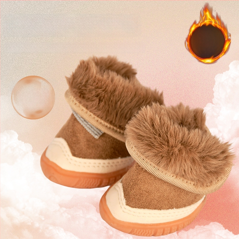 Kutyacipő kutyáknak | Csúszásmentes, Melegen tart, Kopásálló | Anyag: suede; Célközönség: kutyák; Funkciók: csúszásgátló, melegen tart, kopásálló