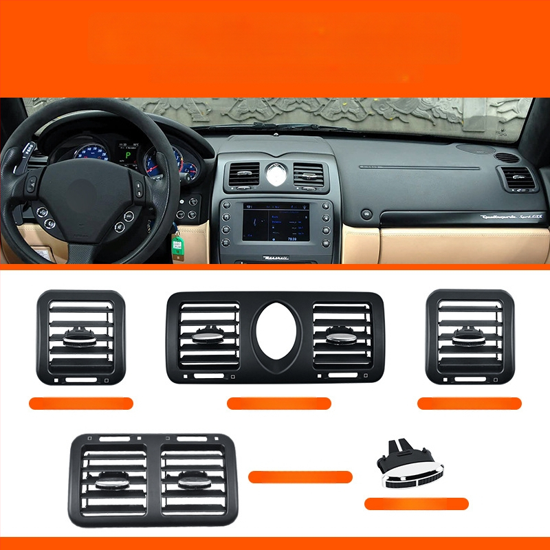 Maserati légkondi kivezető maszk a műszerfalhoz és a középső konzolhoz - ABS, modell M139/M145, snap-on rögzítés