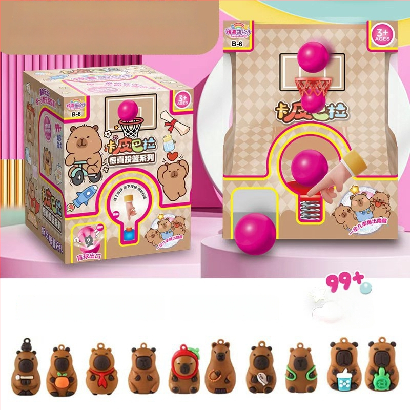 Gashapon stroj za košarku s kutijama iznenađenja, likovi iz crtića, dječja igra prstima i bacanje