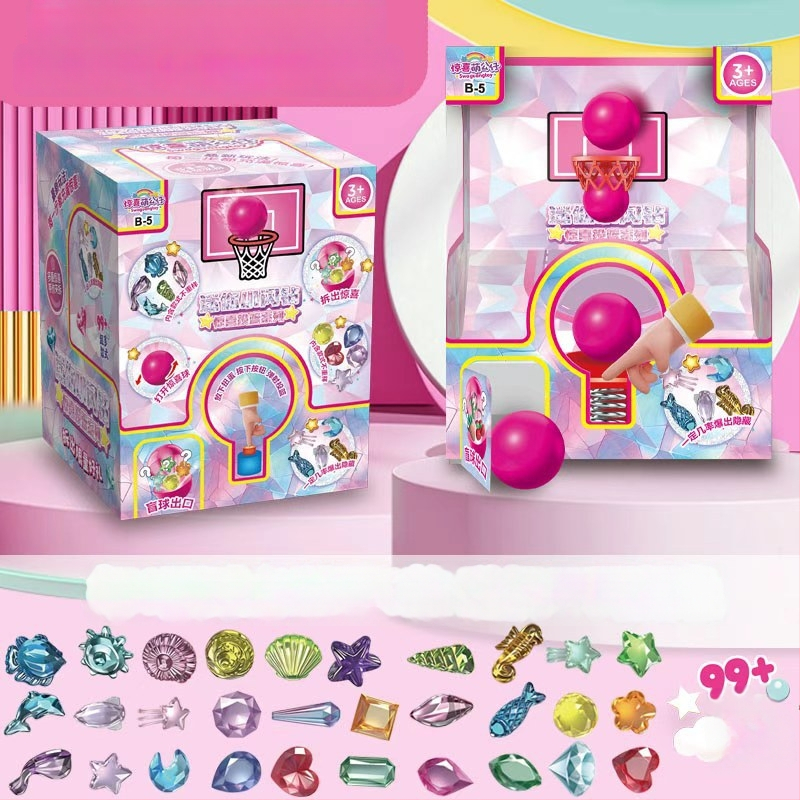 Gashapon stroj za košarku s kutijama iznenađenja, likovi iz crtića, dječja igra prstima i bacanje
