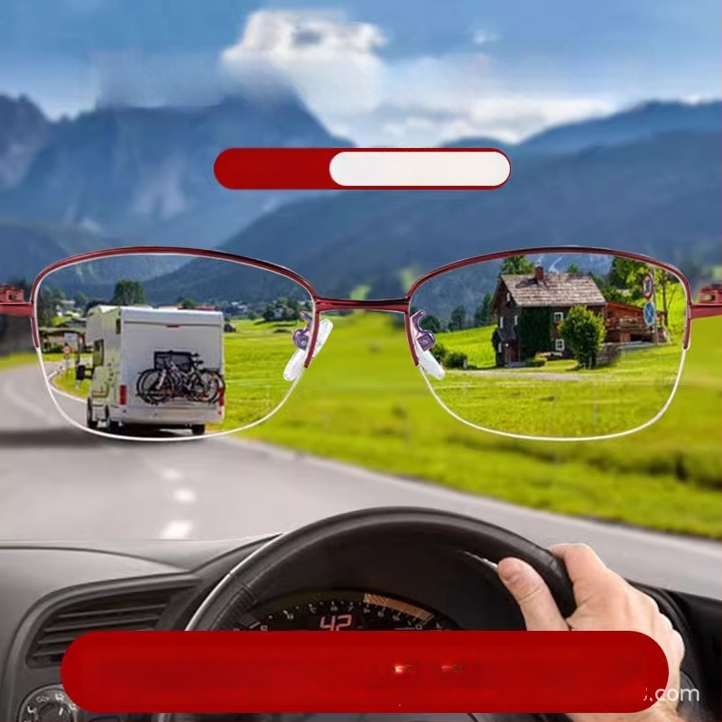 Fotochromatske naočale za čitanje za žene, HD anti-fog leće, presbiopija, stil modern i mladenački, dvostruka uporaba za daljinu i blizinu, kompatibilno s kratkovidnošću