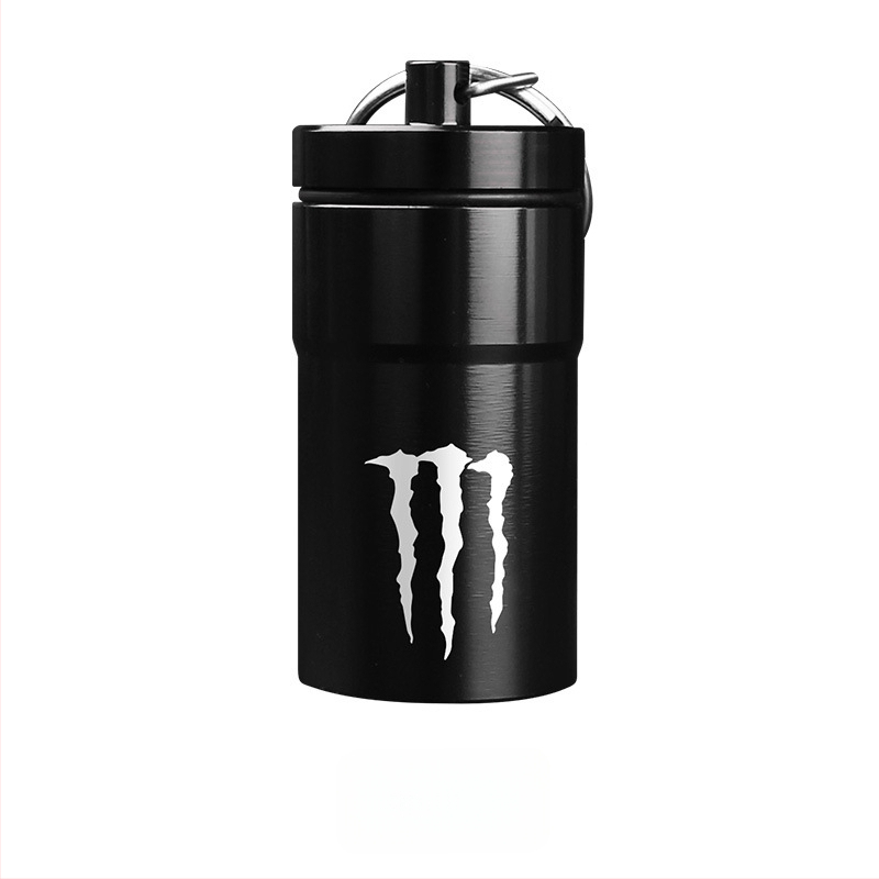 Mini prijenosni aluminijski pepelnik, metalna bočica za tablete sa hermetičkim skladištenjem, privjesak za ključeve.