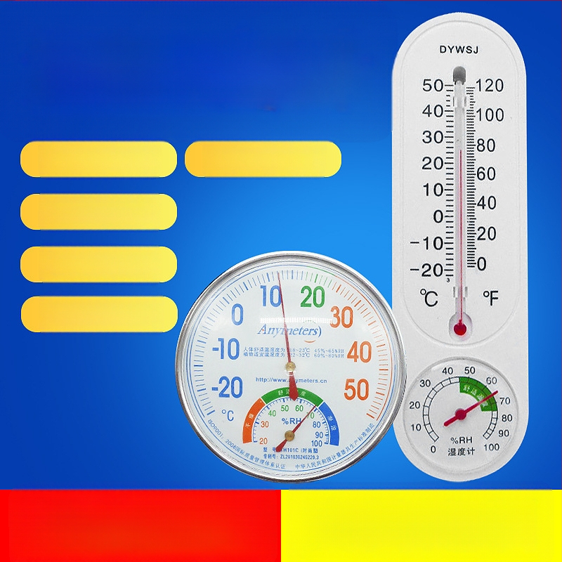 Okrogli digitalni higrometar i termometar za unutarnju upotrebu, zidni, dvostruki mjerač temperature i vlage