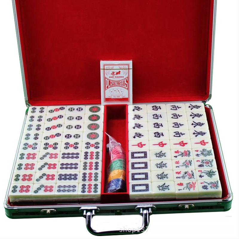 Kutija za mahjong od aluminijskog legura broj 42, prijenosna višenamjenska kutija za igre
