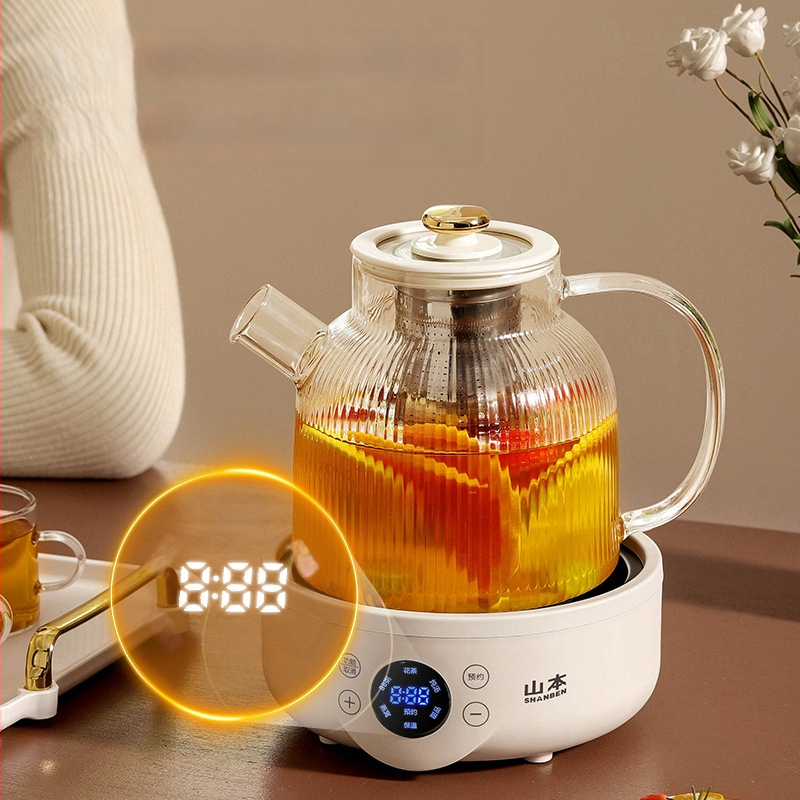 Mașină de preparare ceai sănătos cu corp din sticlă, 1,5–2 L, 500 W, 220 V, Control tactil
