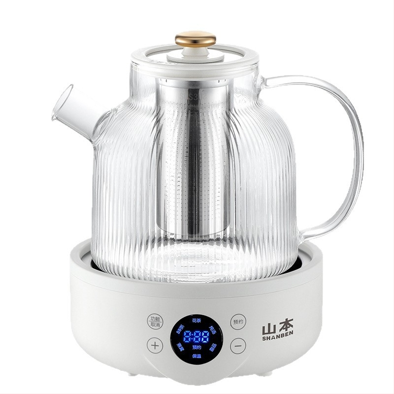 Mașină de preparare ceai sănătos cu corp din sticlă, 1,5–2 L, 500 W, 220 V, Control tactil