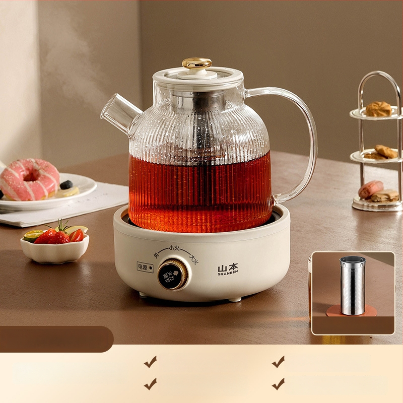 Mașină de preparare ceai sănătos cu corp din sticlă, 1,5–2 L, 500 W, 220 V, Control tactil