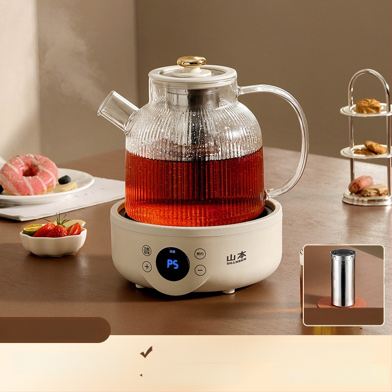 Mașină de preparare ceai sănătos cu corp din sticlă, 1,5–2 L, 500 W, 220 V, Control tactil