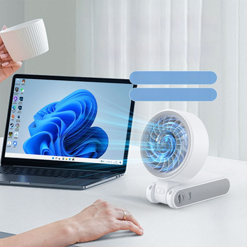 2024 novi model: sklopivi ventilator za vrat, ručni, USB, tih, bez lopatica, mini prijenosni ventilator