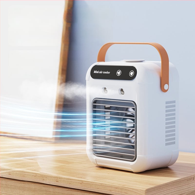 Stolni USB ventilator za hlađenje s ugrađenim ovlaživačem i raspršivačem, prijenosno hlađenje s ledom