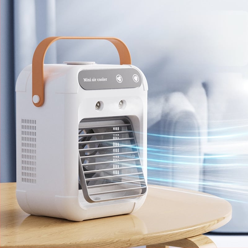 Stolni USB ventilator za hlađenje s ugrađenim ovlaživačem i raspršivačem, prijenosno hlađenje s ledom