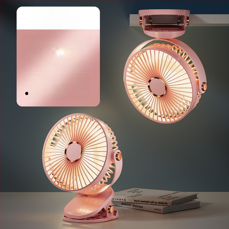 2024 pametni USB klip ventilator, 6 inča, s digitalnim zaslonom, prijenosni stolni ventilator za dom s ugrađenom baterijom