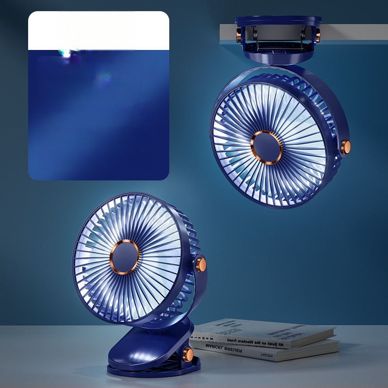2024 pametni USB klip ventilator, 6 inča, s digitalnim zaslonom, prijenosni stolni ventilator za dom s ugrađenom baterijom