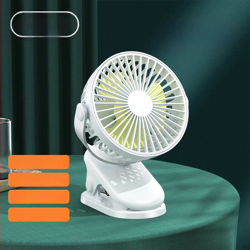 2024 pametni USB klip ventilator, 6 inča, s digitalnim zaslonom, prijenosni stolni ventilator za dom s ugrađenom baterijom
