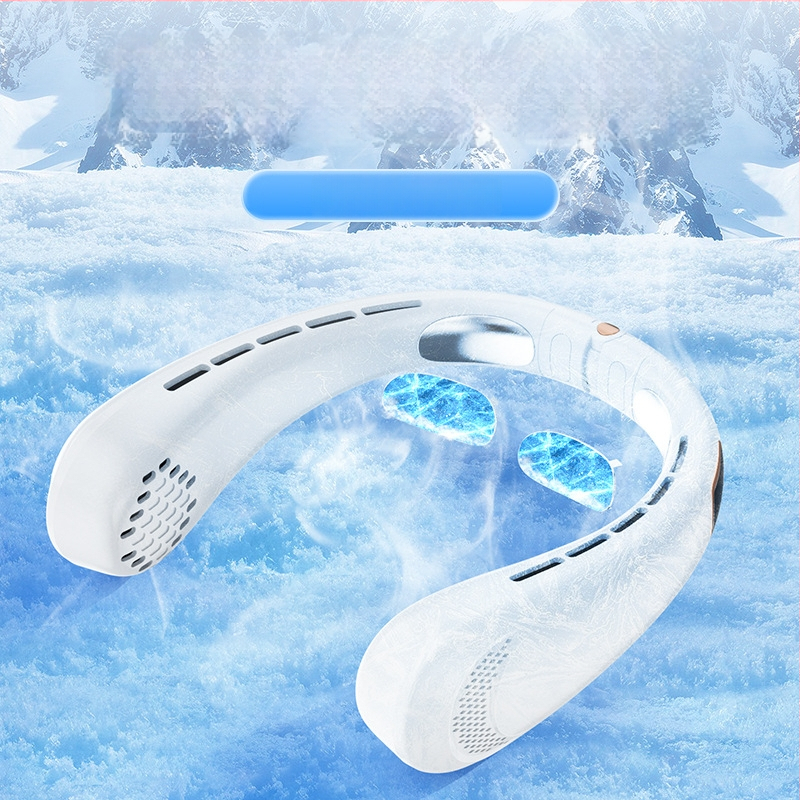Novi bezlopatni ventilator za vrat, prijenosni mini USB, tih s digitalnim zaslonom