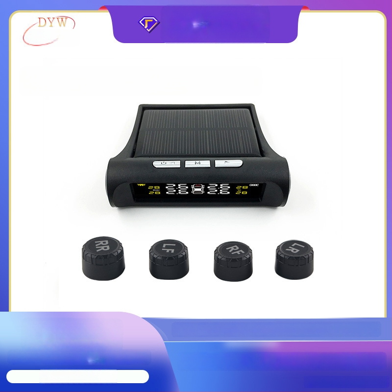 Solarni bežični vanjski TPMS monitor tlaka u gumama za automobile s digitalnim zaslonom u boji
