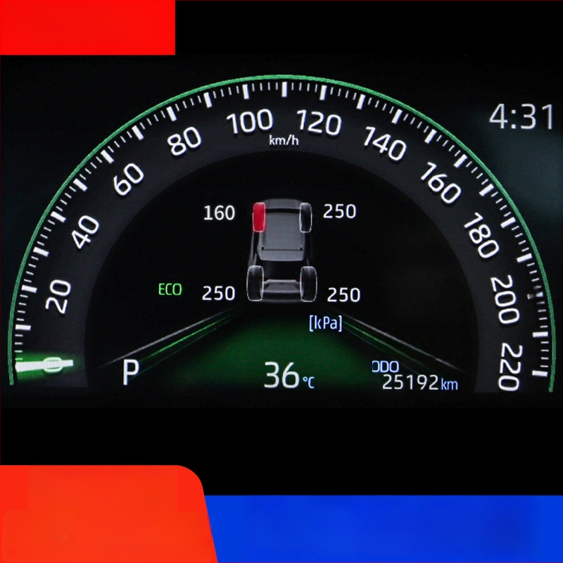TPMS sustav za RAV4 – izvorni zaslon vozila, digitalni prikaz, kompatibilnost s 24 modela, RV modifikacija