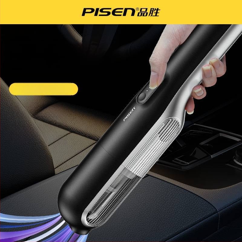 Pisen bežični ručni usisivač za auto s visokim usisnim kapacitetom, pogodan za automobil i dom
