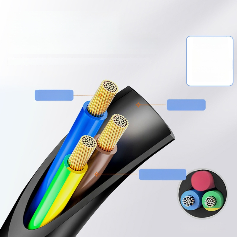Napajajući kabel s pravim kutem, GB standard, 3-pins, 3-žičani, za igre konzole i LCD televizore