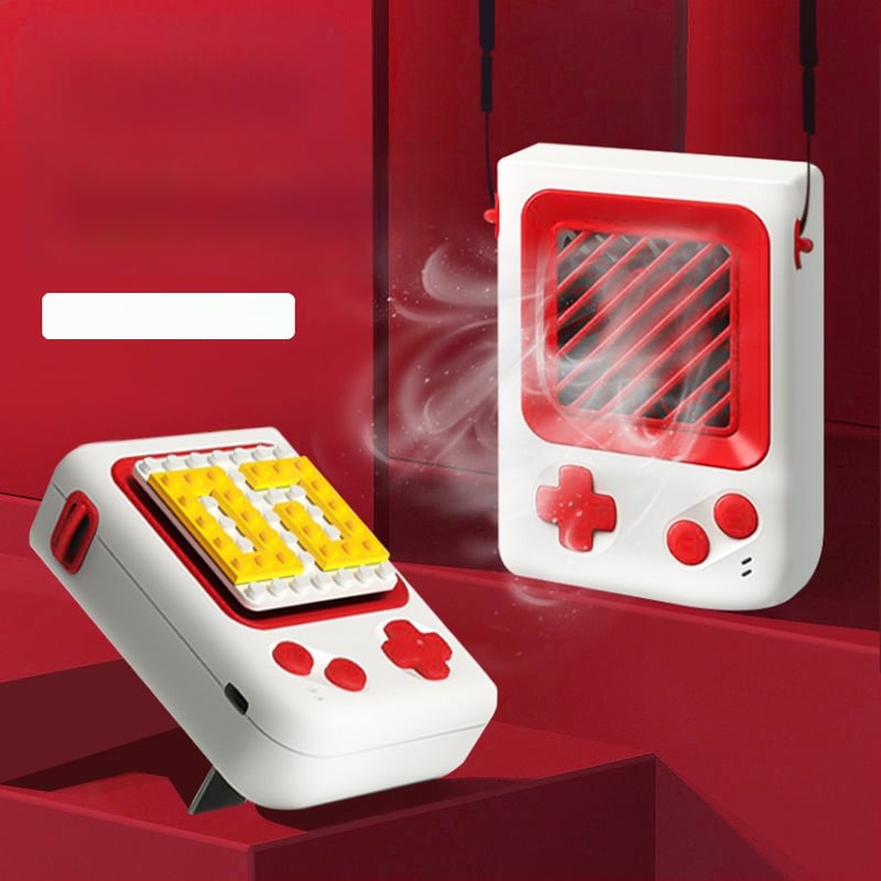 Ventilator za vrat bez lopatica, mini USB prijenosni ventilator, DIY dizajn od blokova