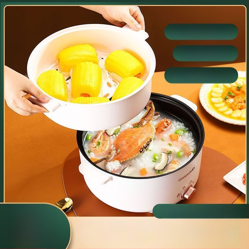 Višenamjenski električni lonac za kuhanje, zapremina 2–3 L, unutarnja posuda od medicinskog kamena, snaga do 800 W, para funkcija, zaštita od suhog izgarivanja