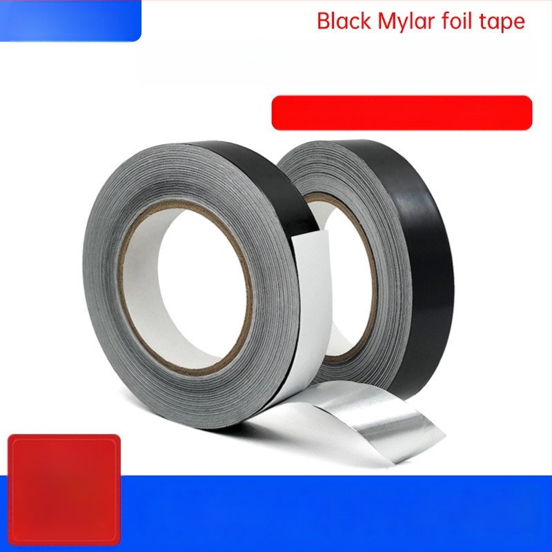 Huibo Crna Mylar aluminijska folijska traka za zaštitu i izolaciju elektronike, zaštita od smetnji, visoka temperaturna otpornost, debljina 0.07 mm, duljina do 50 m, širina po narudžbi, za transformatora i zaslona