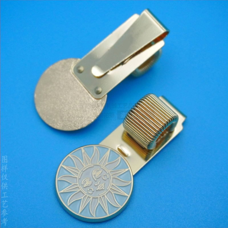 Metalni klip za olovku s višestrukim oprugom, cinkova legura s premazom, uredski pribor, prilagodljivo