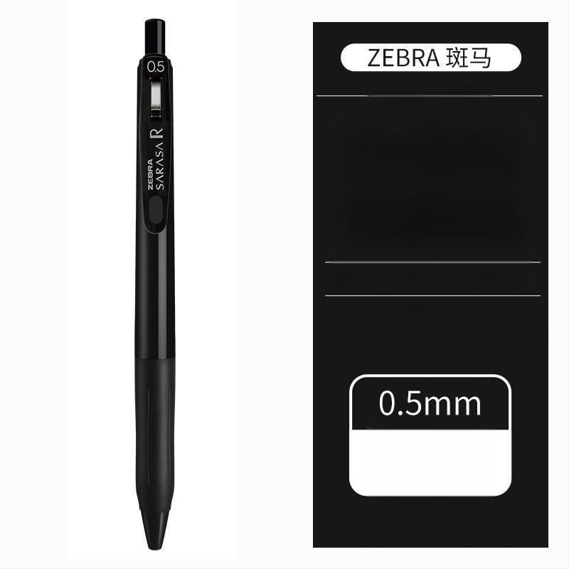 Zebra JJ29 glatka neutralna kuglična kemijska olovka, crna tinta, 0,5 mm, mehanizam pritiskanja, za ispite