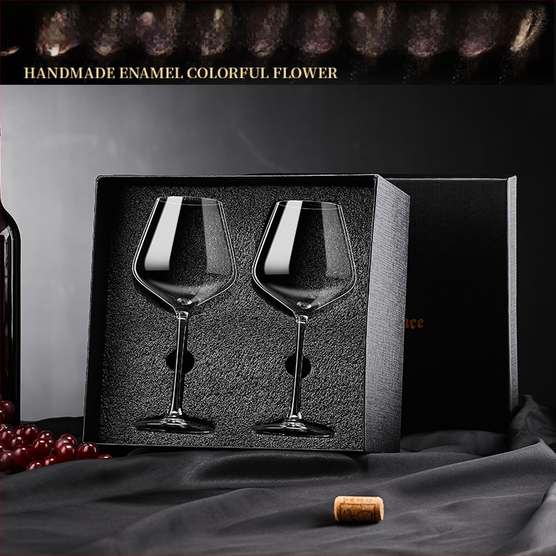 Set čaša za crveno vino u kutiji poklona, kristalne velike visoke čaše za kućnu uporabu