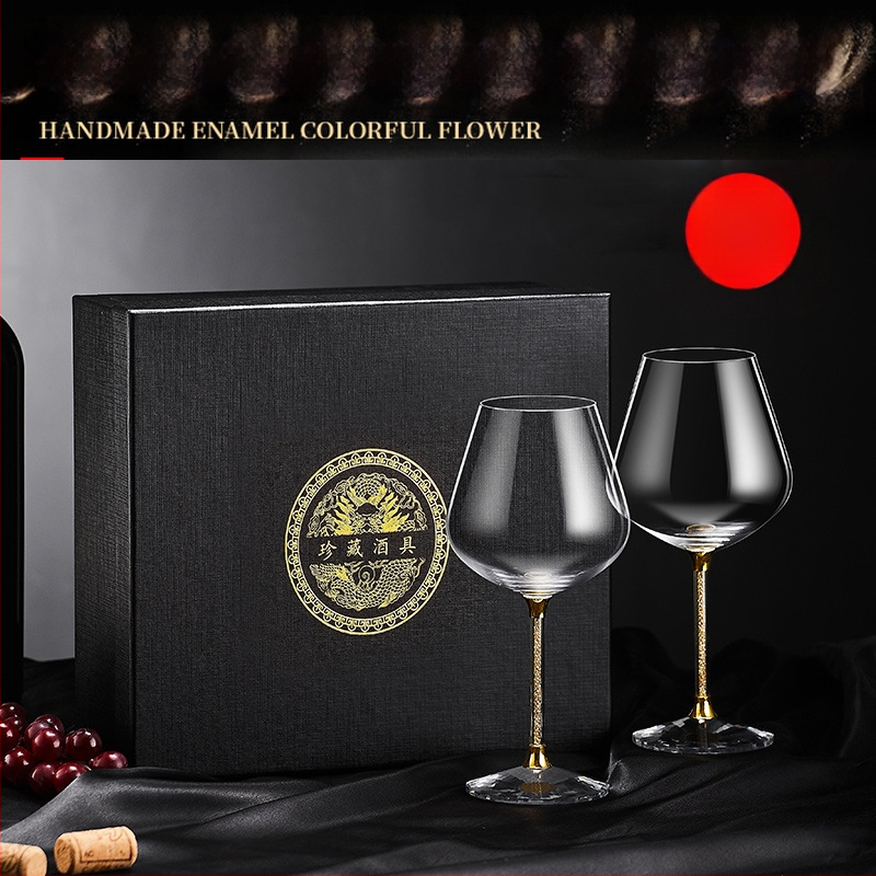 Set čaša za crveno vino u kutiji poklona, kristalne velike visoke čaše za kućnu uporabu