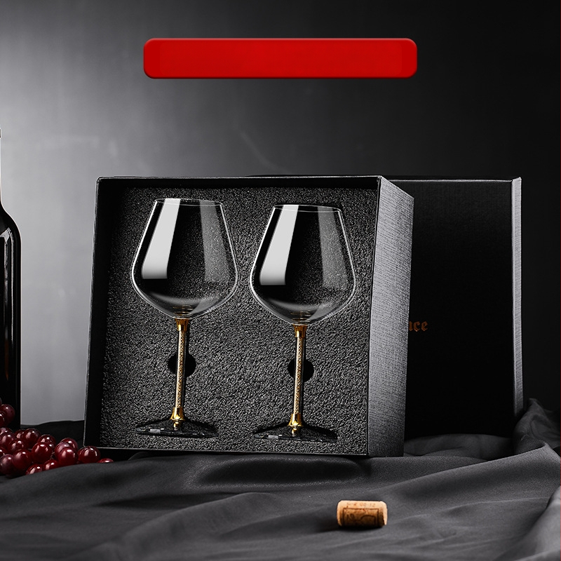 Set čaša za crveno vino u kutiji poklona, kristalne velike visoke čaše za kućnu uporabu