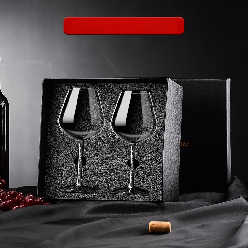 Set čaša za crveno vino u kutiji poklona, kristalne velike visoke čaše za kućnu uporabu