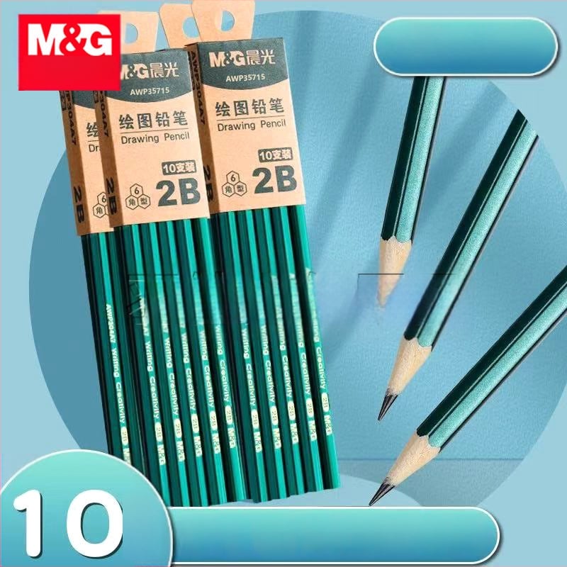 MG Morning Light AWP35715 Zeleni šestougaoni olovka 2B za učenike crtanje