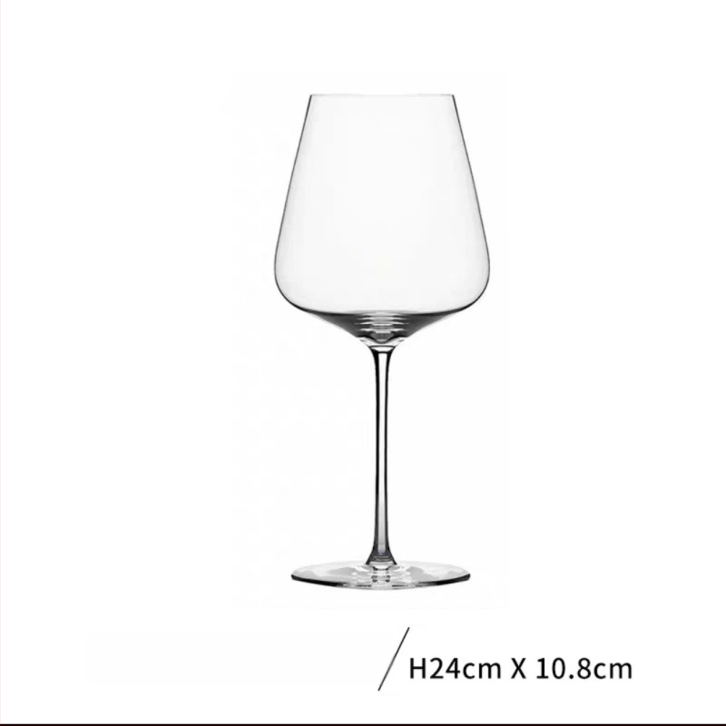 JMN kristalna čaša za crveno vino, ručno izrađena, ultra-tanka, elegantan stil laganog luksuza