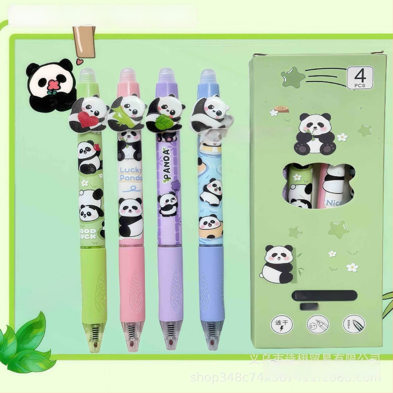 Panda olovka s tlačnim mehanizmom za brisanje, termički izbrisiva, mekano držanje, elegantan dizajn, namijenjena učenicima trećeg razreda osnovne škole