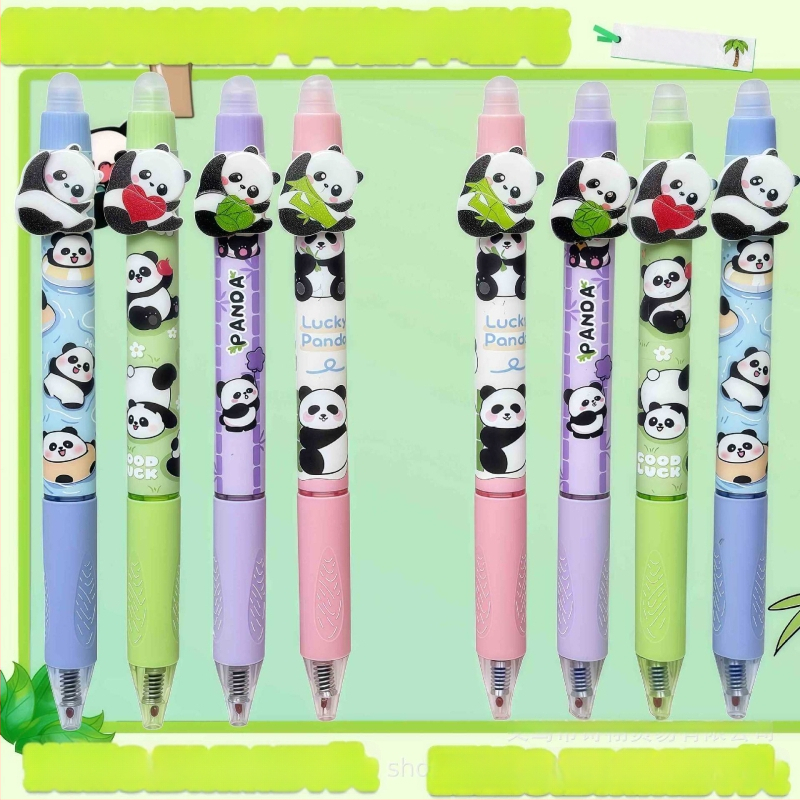 Panda olovka s tlačnim mehanizmom za brisanje, termički izbrisiva, mekano držanje, elegantan dizajn, namijenjena učenicima trećeg razreda osnovne škole