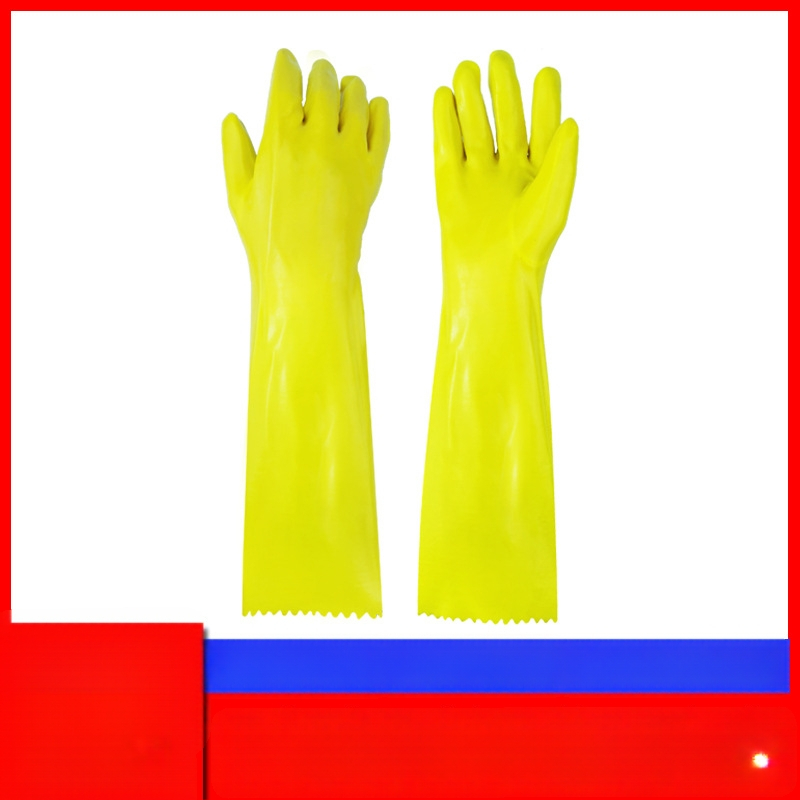 Chunlei 045 Industrijske gumene rukavice otporne na ulje, kiseline i baze, prekrivene latex-PVC premazom, antikorozivne