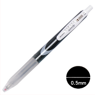 Zebra JJZ33 gel pero s brzom sušenjem, crna tinta, mekani grip, klikni mehanizam