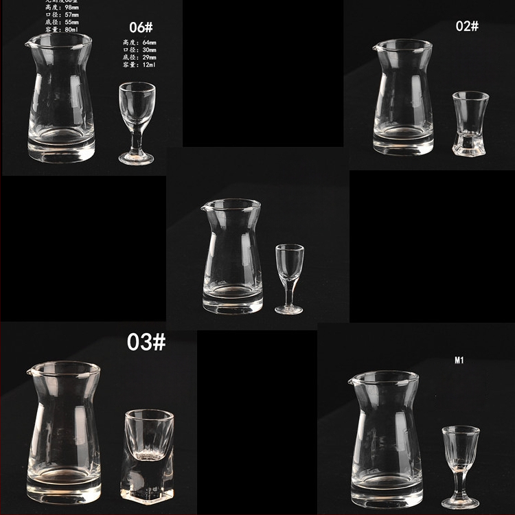 Nora Weil staklena čaša za žestoke napitke, 7-dijelni darovni set, kapacitet 1–100 ml, suvremeni minimalistički dizajn s cvjetnim motivom, tiskano logo, poklon kutija