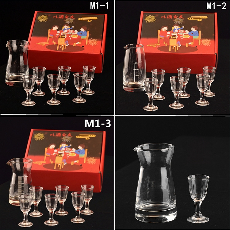 Nora Weil staklena čaša za žestoke napitke, 7-dijelni darovni set, kapacitet 1–100 ml, suvremeni minimalistički dizajn s cvjetnim motivom, tiskano logo, poklon kutija