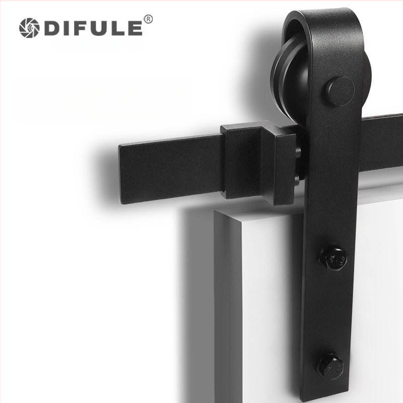 DIFULE Komplet hardvera za barn door DFL-GC001: šina za klizanje, kolutovi, dvostrani amortizer, nosivost 150 kg