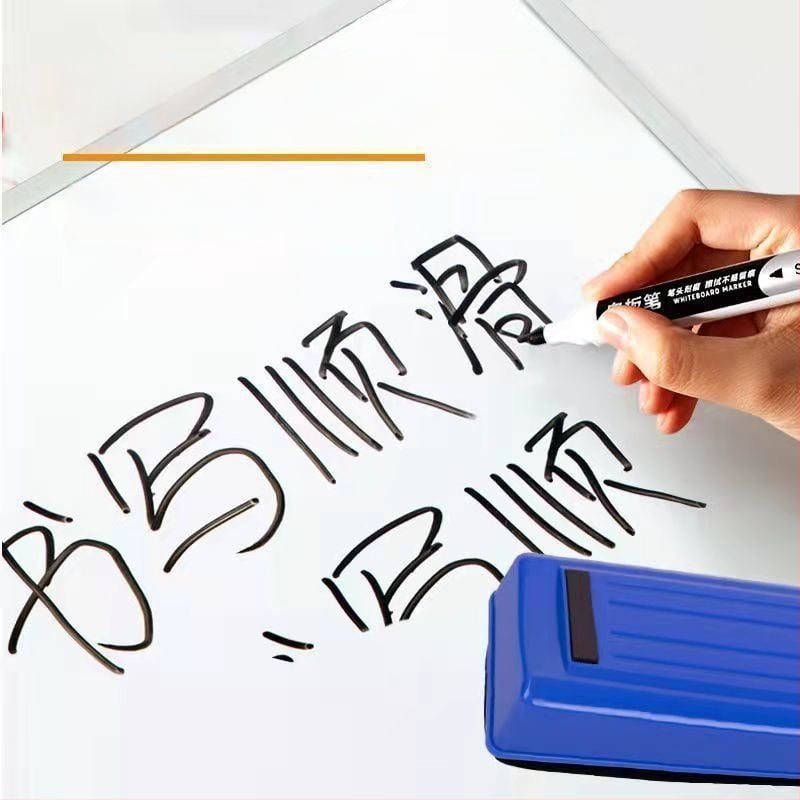 Tekući marker za bijelu ploču velikog kapaciteta, briše se bez tragova, vrh 1,8 mm, crne boje, za učitelje