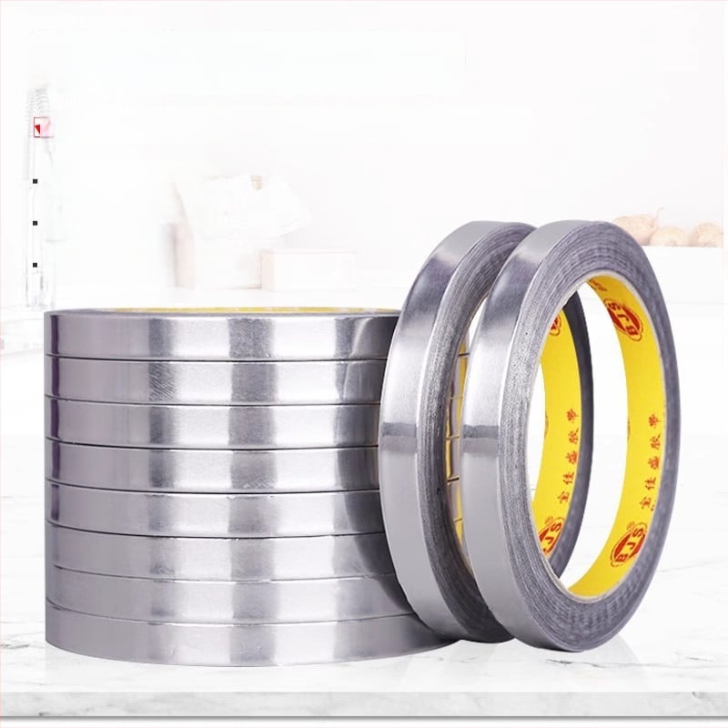 Ultra uska aluminijska folijska traka za odvod topline, zaštitu i antistatičko djelovanje; vodljiva aluminijska folijska traka za popravke elektronike, širina 3–5–10 mm.