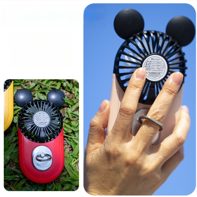 Ručni ventilator s motivom crtića za učenike, prijenosni, punjivi, tih mini ventilator