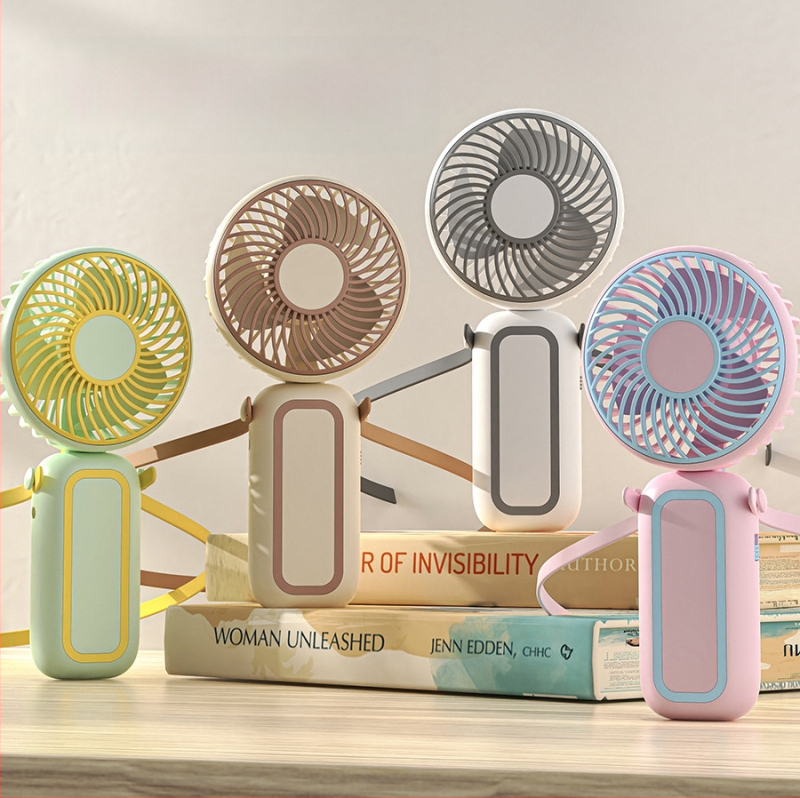 Mini USB prijenosni ventilator za vrat i ruku – sklopivi, kompaktni, 3 lopatice